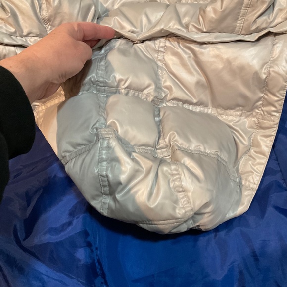 Tommy Hilfiger Down Filled Silver Gray Women’s Winter Hooded Puffer Coat Size 1X - Picture 6 of 12